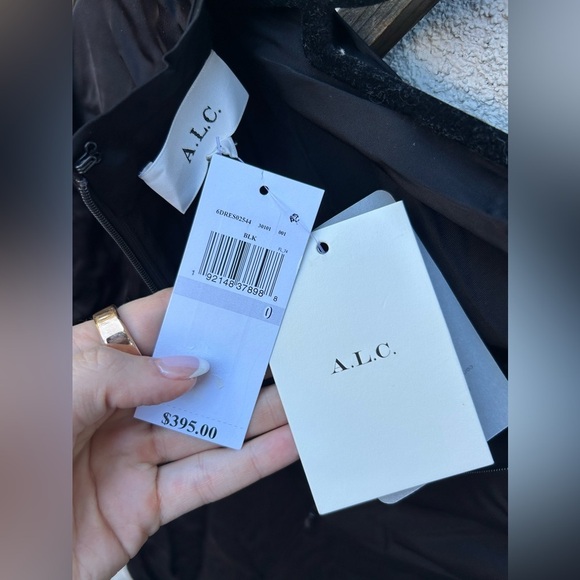 A.L.C. Georgia Satin Mini Dress in Black New with Tags! - Picture 8 of 8